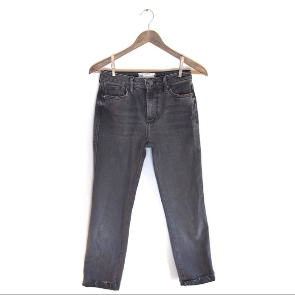 FP Vintage Black Cuffed Boyfriend Jeans 25 0 - Picture 2 of 9